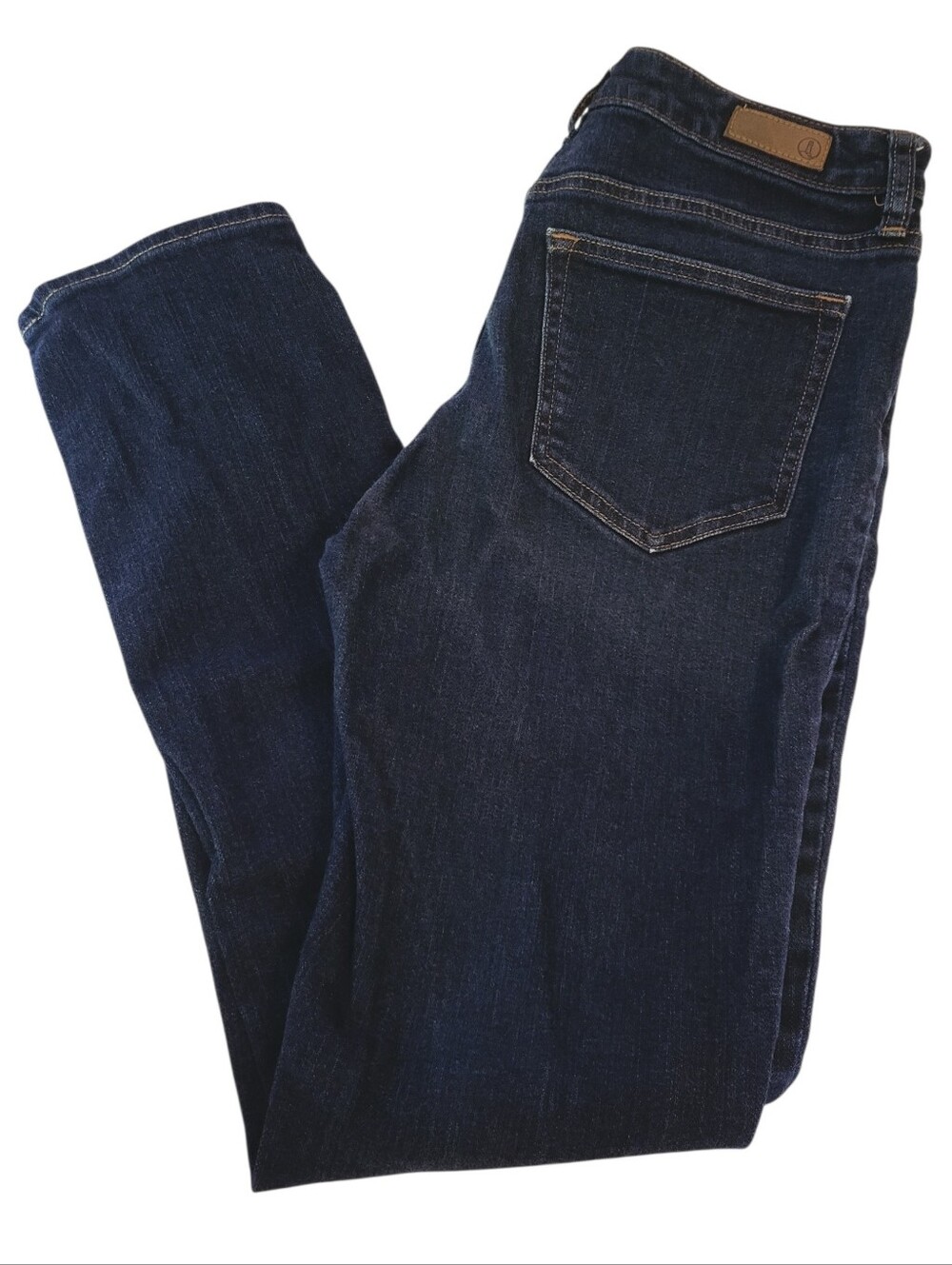 Land's End Mid-Rise Slim Jeans Dark Wash Size 8 Made With Baumwolle Cotton